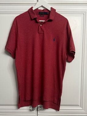 Polo Ralph Lauren Men’s Size Large Red Brick Colour Short Sleeve Polo Shirt Golf